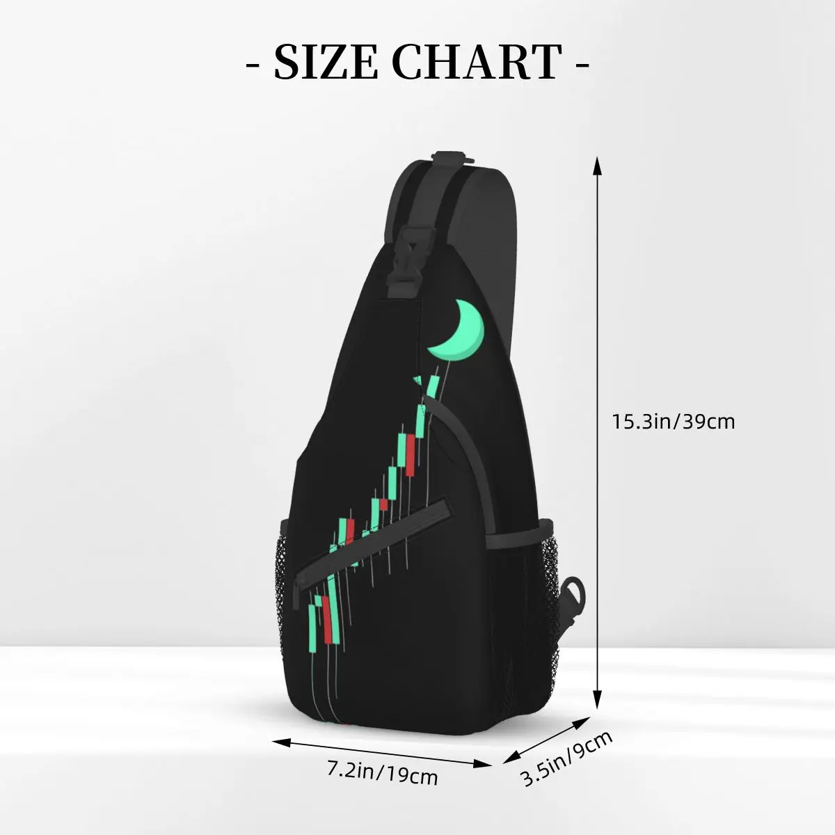 Crypto Candle MOON Sling Bag Chest Crossbody Shoulder Sling Backpack sport all'aria aperta zaini scuola modello criptovaluta