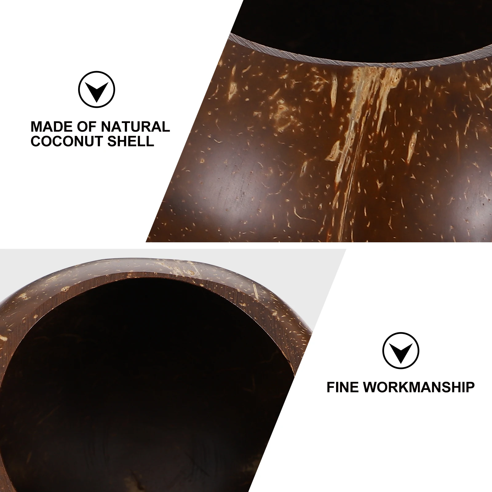 

Coconut Shell Cups Unique Design Beer Juice Dessert Party Home Bar Occasions Smooth Surface Well Polished Clear Texture