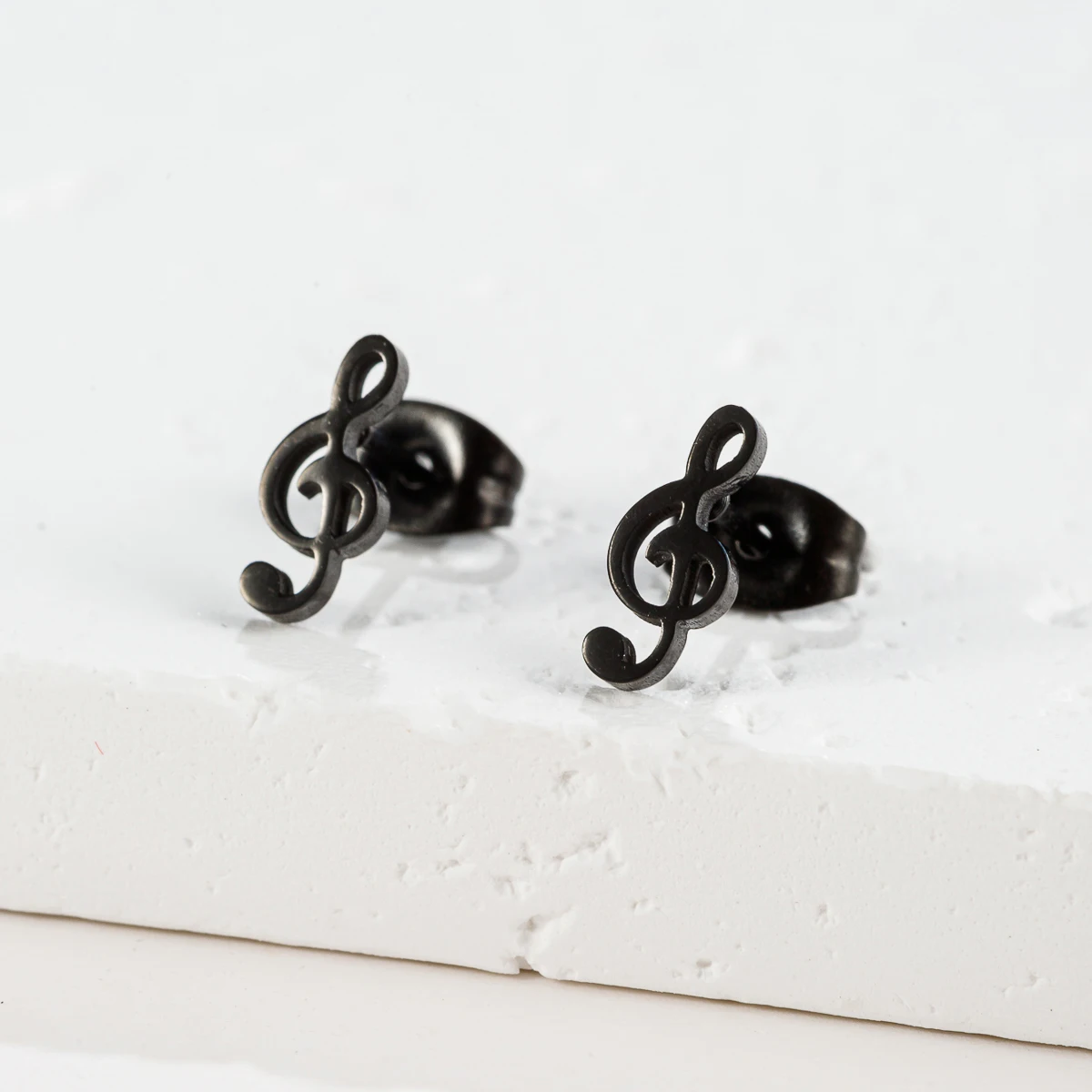 1 Paar Mini-Musik Ohrringe Edelstahl schöne kleine Ohr stecker für Frauen Charme Musik note Ohrring Schmuck Geschenk