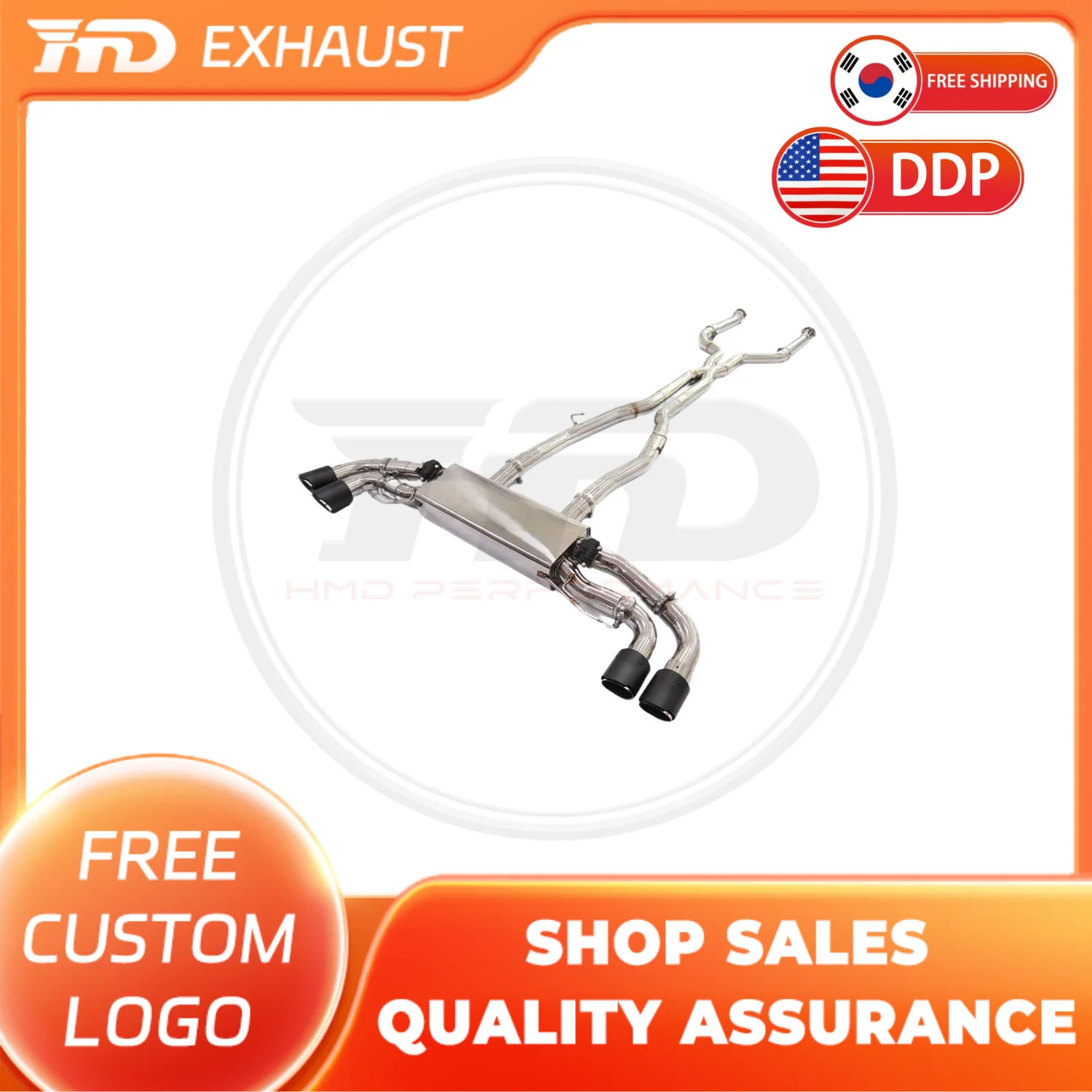 

HMD Exclusive customization Exhaust System Catback Stainless Steel Performance for BMW X5 M60I 4.4T Muffler With Valve and tips