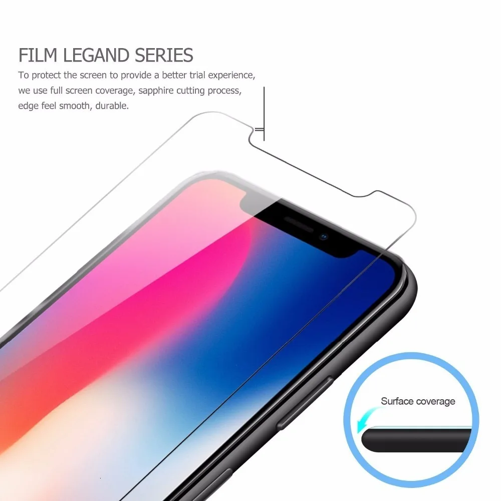 2Pcs tempered glass For Alppe iPhone X 10 S Xs Max Xr Glass Screen Protector Protective Film case on For apple ix xs s Max xr 9h