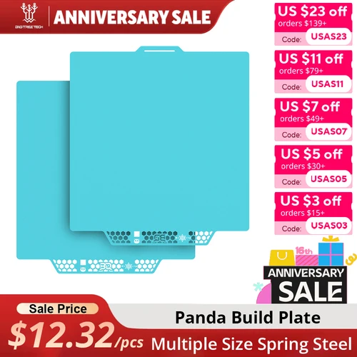 Imagen 1 del producto BIQU Panda Placa de construcción CryoGrip Pro recubrimiento sin obstrucciones resorte de acero de doble cara para impresora 3D BambuLab Voron Kobra Adventurer 5M