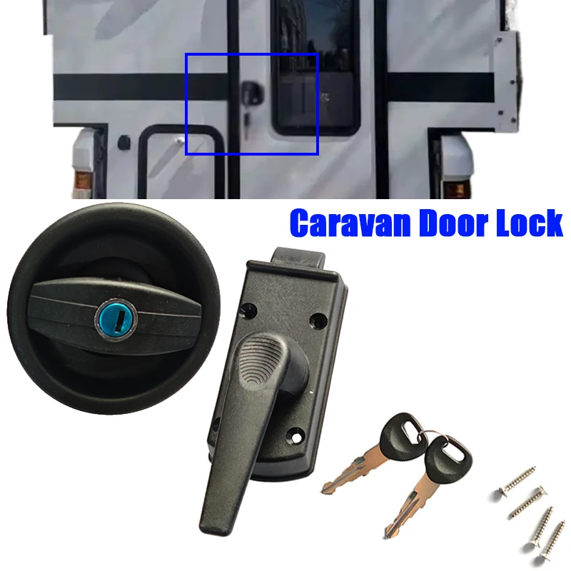 

1Set RV Caravan Alloy Circular Door Lock Caravan Motorhome Complete Toilet Door Lock C/W Barrel Left Hand RV Parts Accessories