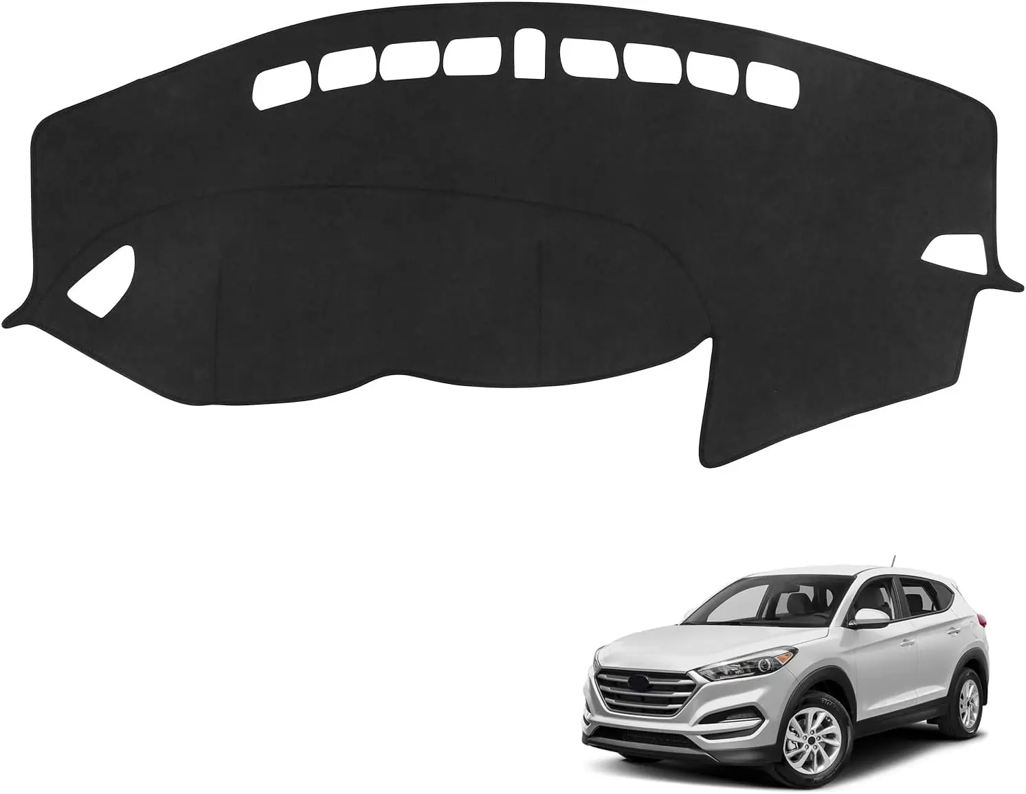 Dash Cover Compatible For Hyundai 2016 2018 Tucson Accessories Flannel Dashboard Cover Dash Mat Center Console Cover Sunshield