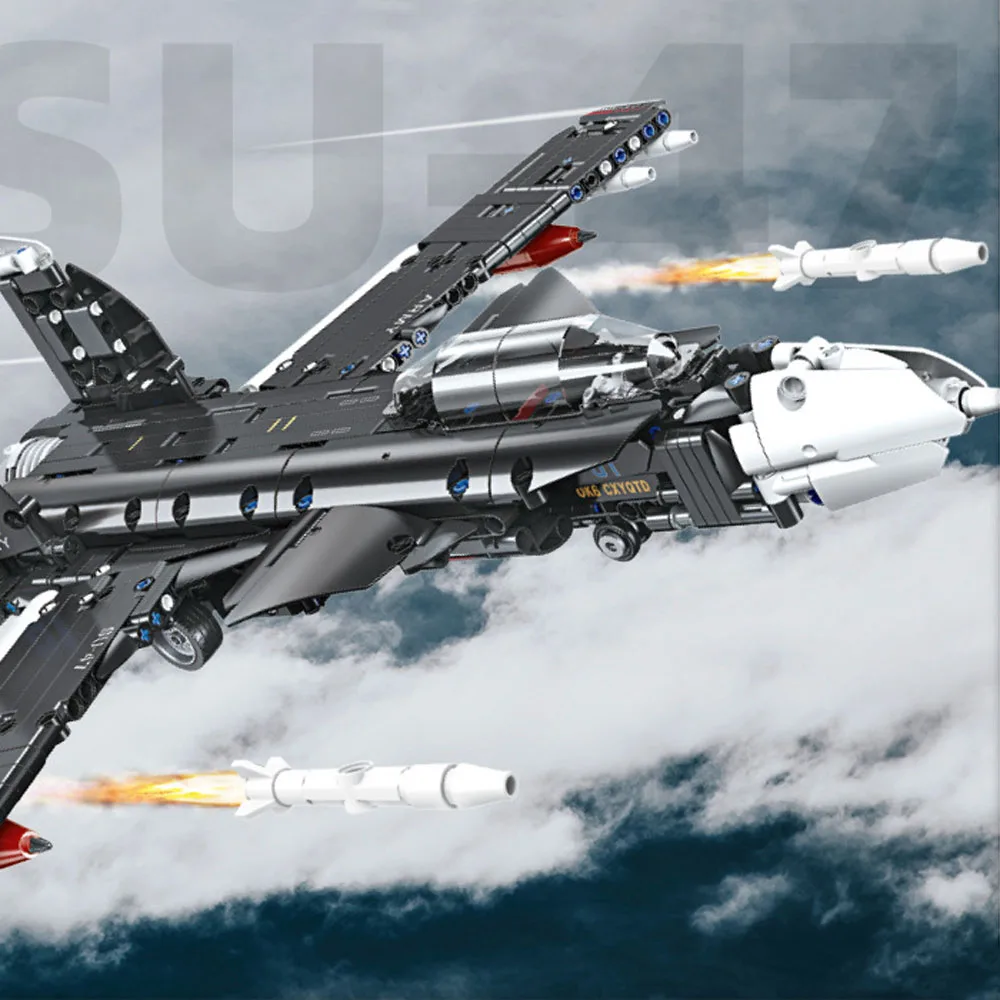 

Россия Sukhoi Su-47 Fighter Firkin Modern Batisbrick Военный строительный блок Строительная модель Ww2 Коллекция кирпичных игрушек