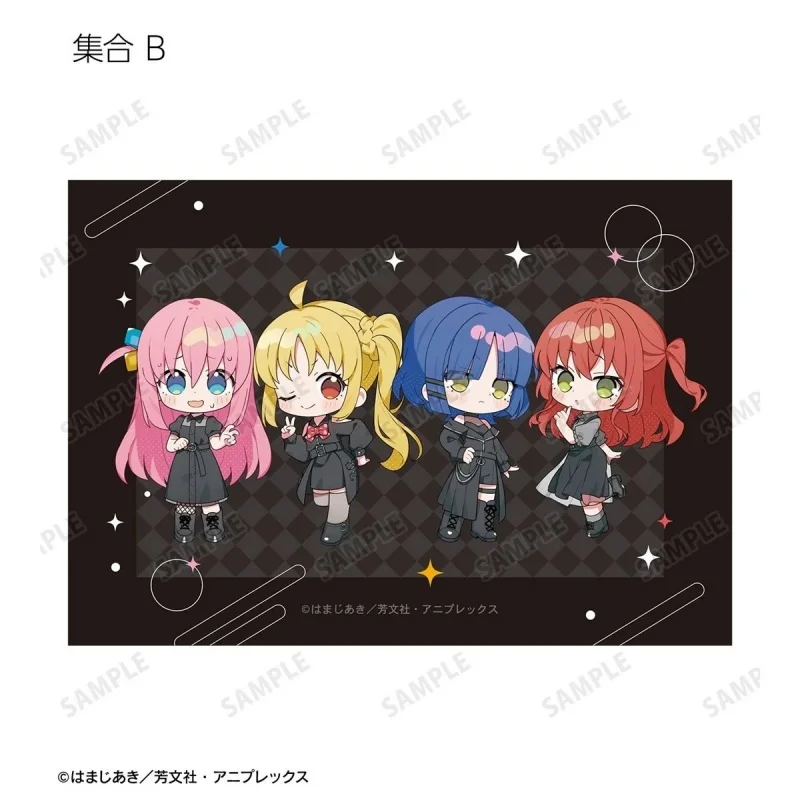 Bocchi the Rock White dress version & Black dress version Q-style rectangle Acrylic Stand Model Plate Keychains desk decorations