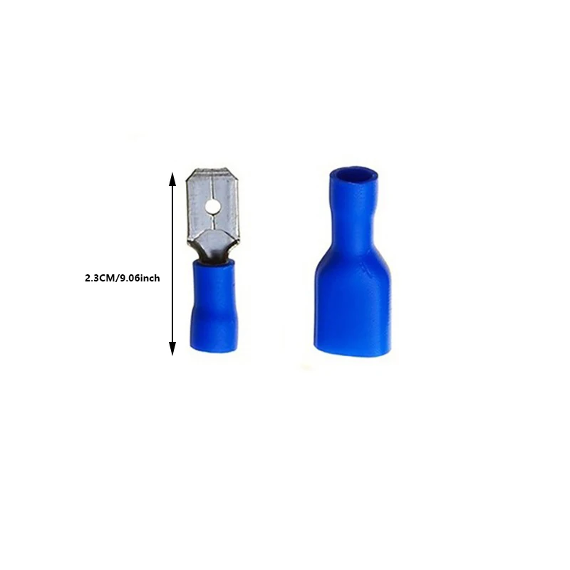 100Pcs Insulated 12-10/16-14/22-18AWG Spade Electrical Connectors Crimp Male & Female Connectors Kits