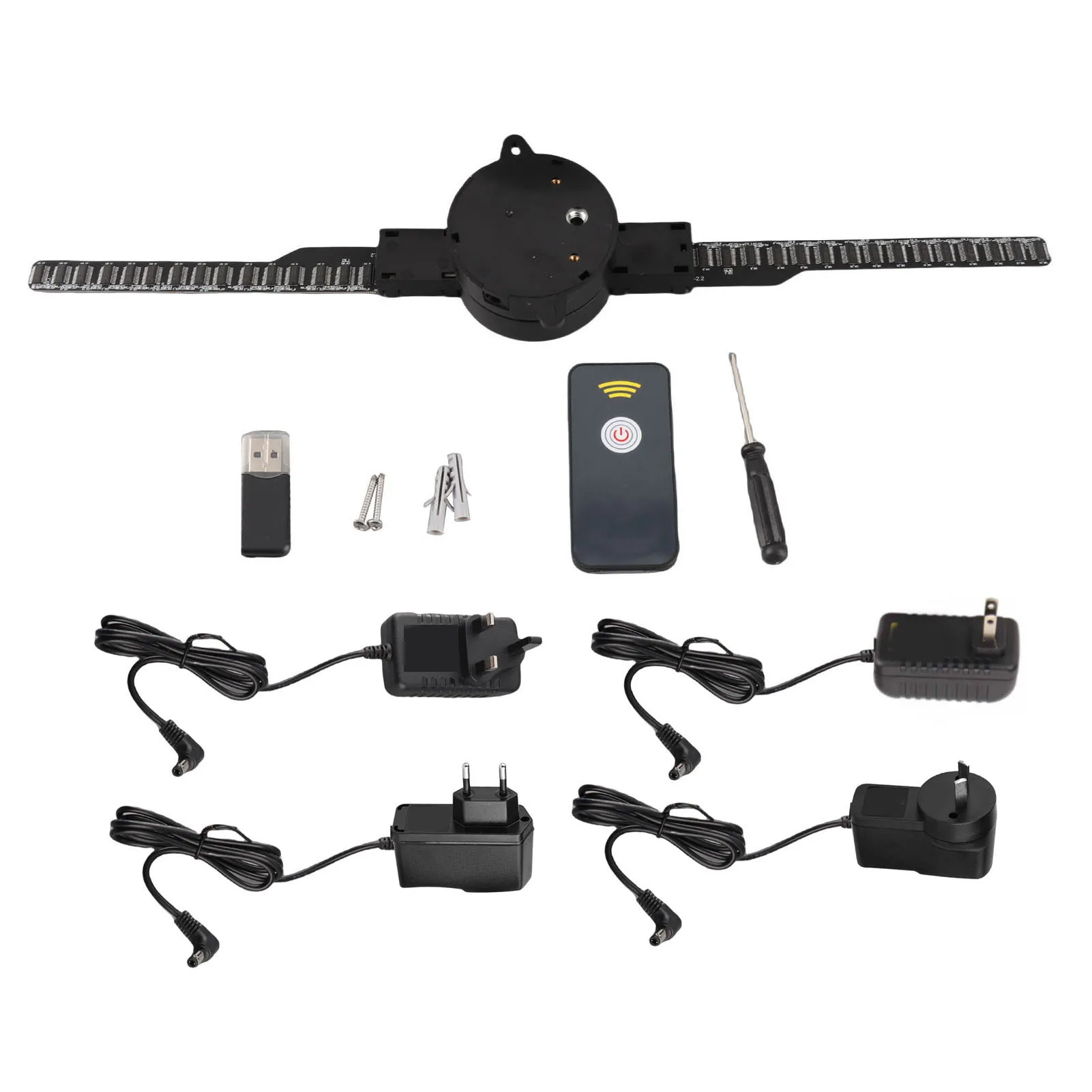 

3D-голограммный вентилятор 224 светодиодных бусин 16,1 дюйма, голограммный вентилятор для проектора, четкие видеоизображения, 1250 об/мин, поддержка приложения WiFi для магазина