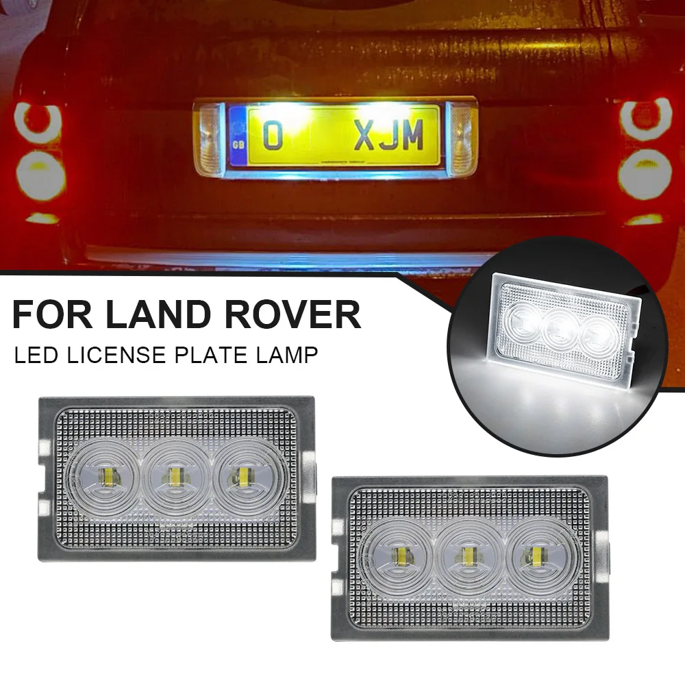 

2Pcs LED License Number Plate Light For Land Rover LR Discovery 3 4 Freelander 2 Rang Rover Sport L320 Rear Lamp OEM#XFC500040