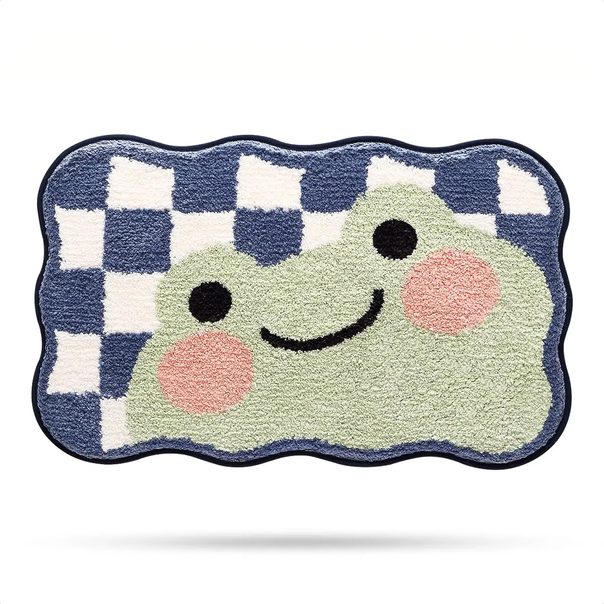 VIAKAMA Frosch-Badezimmerteppich, weicher, saugfähiger Badteppich, rutschfeste, maschinenwaschbare Badematte, Tierteppich für Badezimmer, Heimdekoration