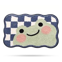VIAKAMA Frog Bathroom Rug Soft Absorbent Bath Rug, Non-Slip Machine Washable Bath Mat, Animal Carpet for Bathroom Home Decor