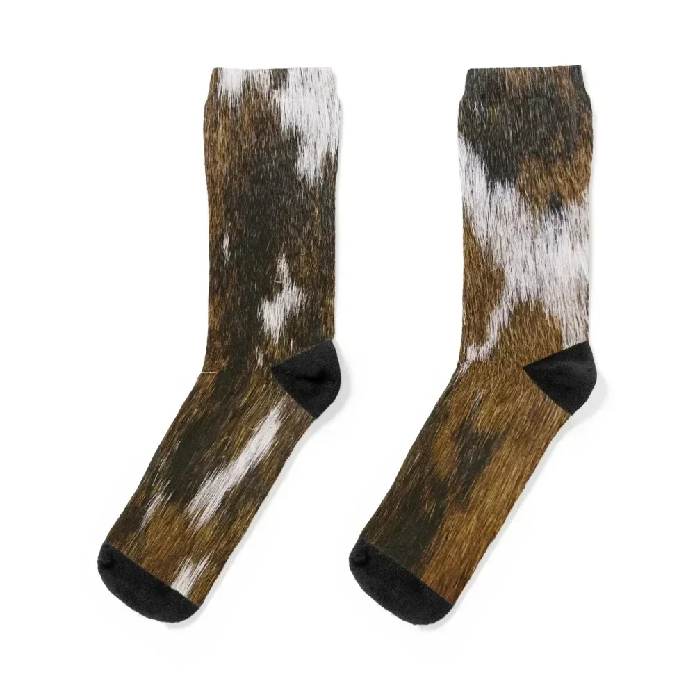 

Wild Cow Print (smooth print) Socks colored Climbing essential Non-slip Men's Socks Women's