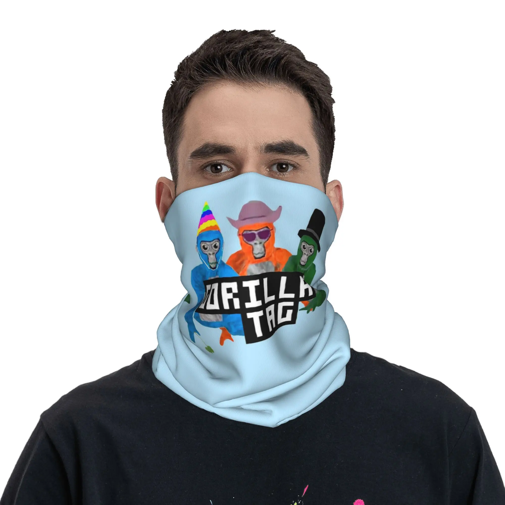 

Gorilla Tag Party Hat Gorilla Tag Merch Бандана на шею Шарф с принтом для лица Теплый головной убор Пеший туризм Рыбалка для мужчин Женщин Взрослых
