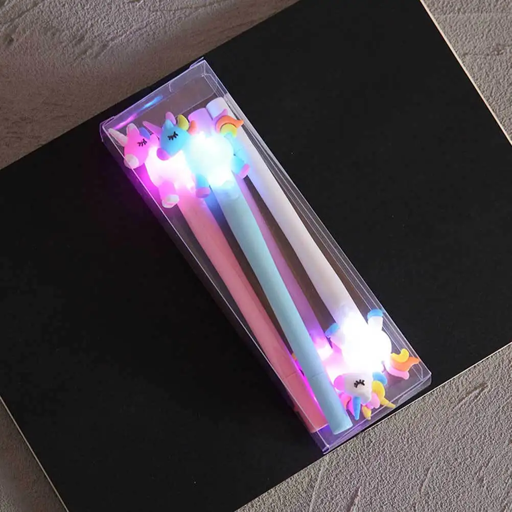 مجموعة أقلام مضيئة Led كرتونية للحفلات المفضلة لعيد الميلاد ومهرجان الشاطئ والأيل الليلي المضيء هدية قلم #6