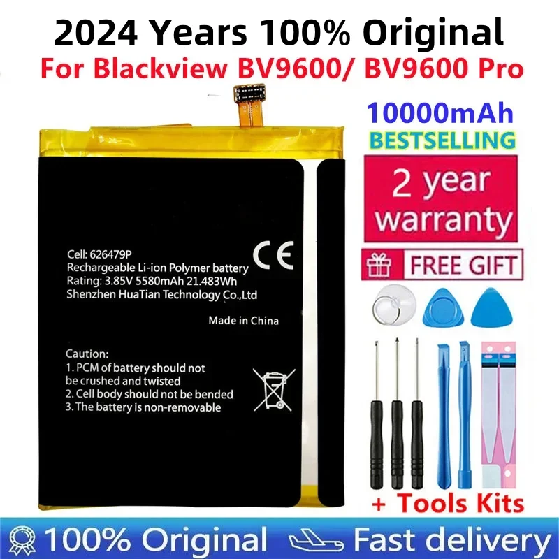 100% Original New 10000mAh BV9600 Battery For Blackview BV9600/ BV9600 Pro Phone Latest Production Battery+Tools