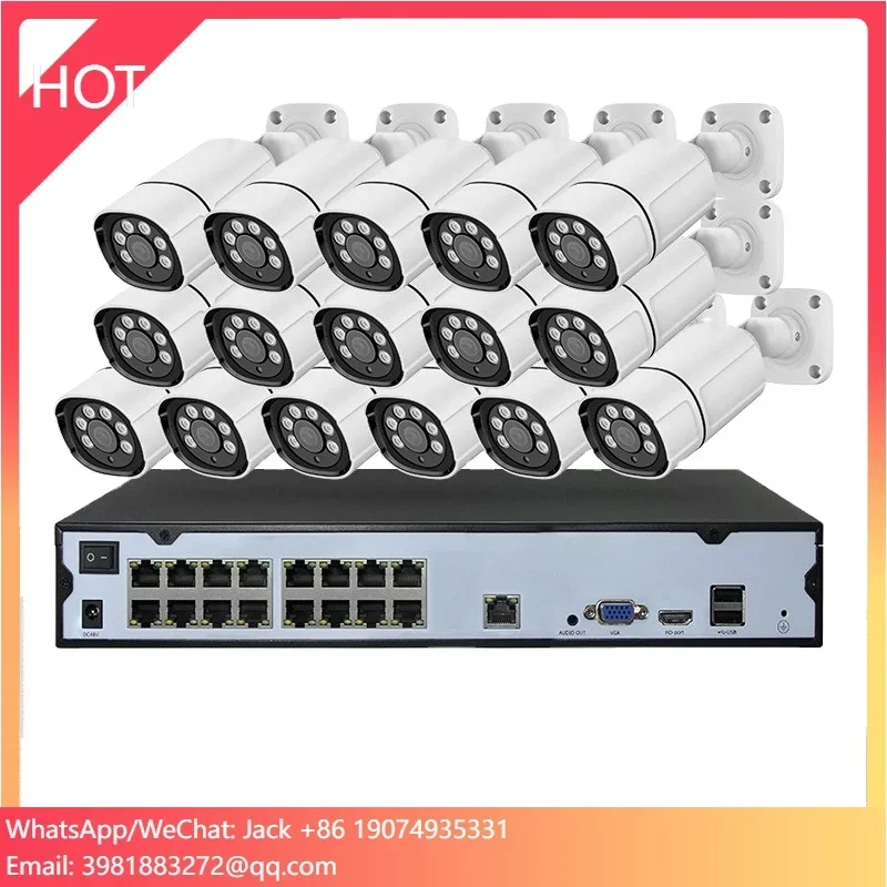 

Two-Way Audio 16CH 8MP Poe IP Ai Motion Alarm App Bullet Camera 4K Full Color Night Vision CCTV Poe Nvr Security Camera System