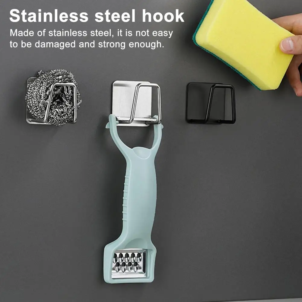 Kitchen Sink Sponge Holder Wall Mount Sponge Rack with Strong Load-bearing for Easy Kitchen Organization Polished Surface Sponge