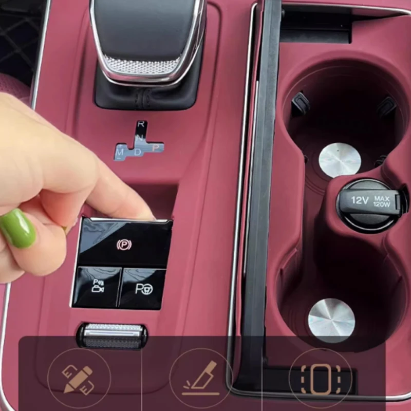 For Hongqi HS5 2023 2024 2025 Pad Central Control Gear Shift Cup Panel Protective Film Waterproof Scratch Resistant Accessories