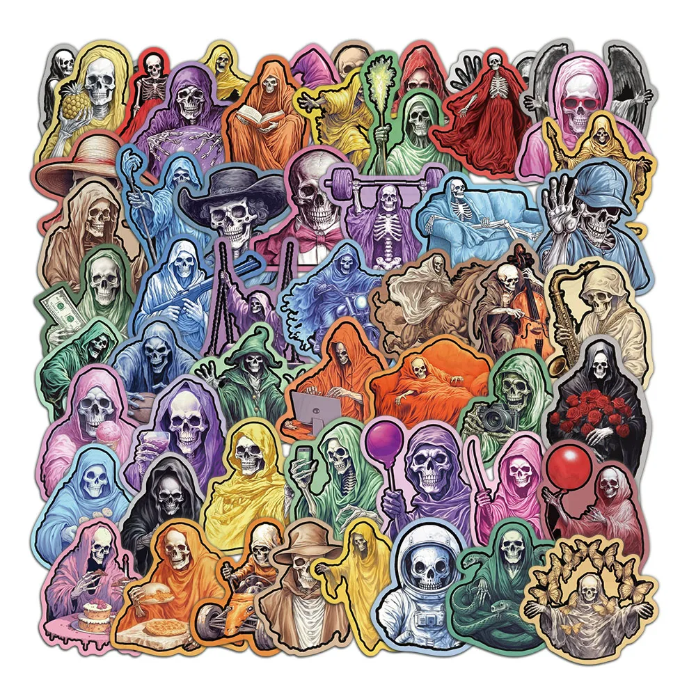 55ชิ้นโครงกระดูกเคสโทรศัพท์รูปการ์ตูนตลกสติกเกอร์ตกแต่งสมุดบันทึก