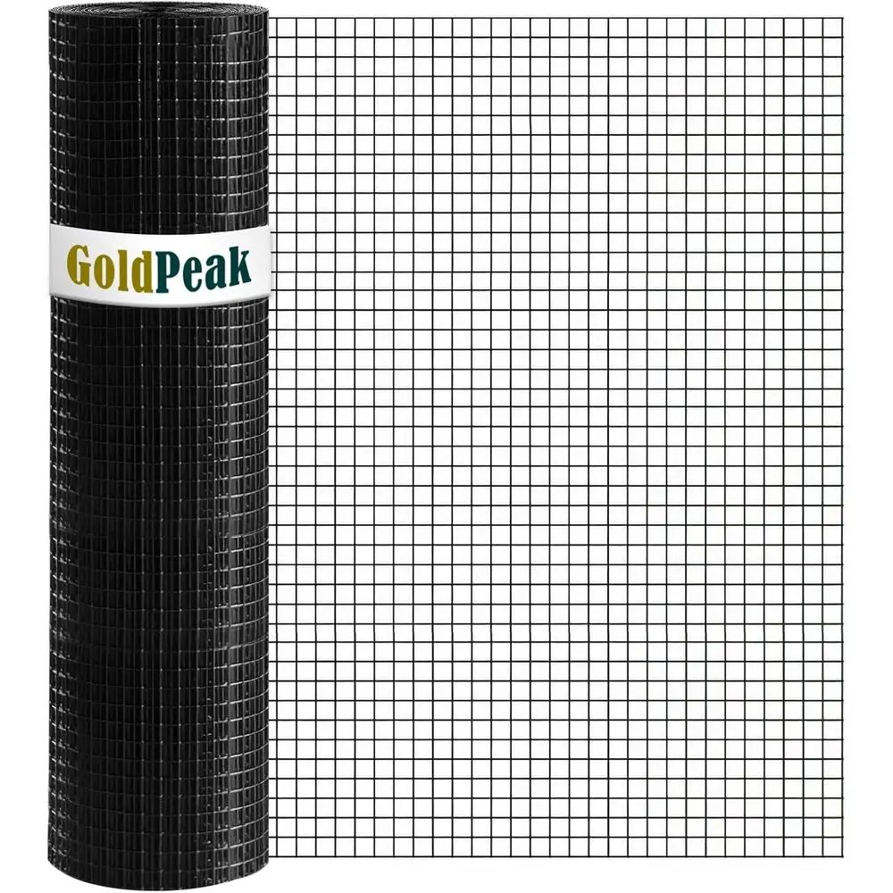 

GoldPeak Black Hardware Cloth 1/2 inch 48 inch x 100 oot 19 Gauge - Vinyl Coated Welded Wire Mesh Roll Chicken Wire encing Garde