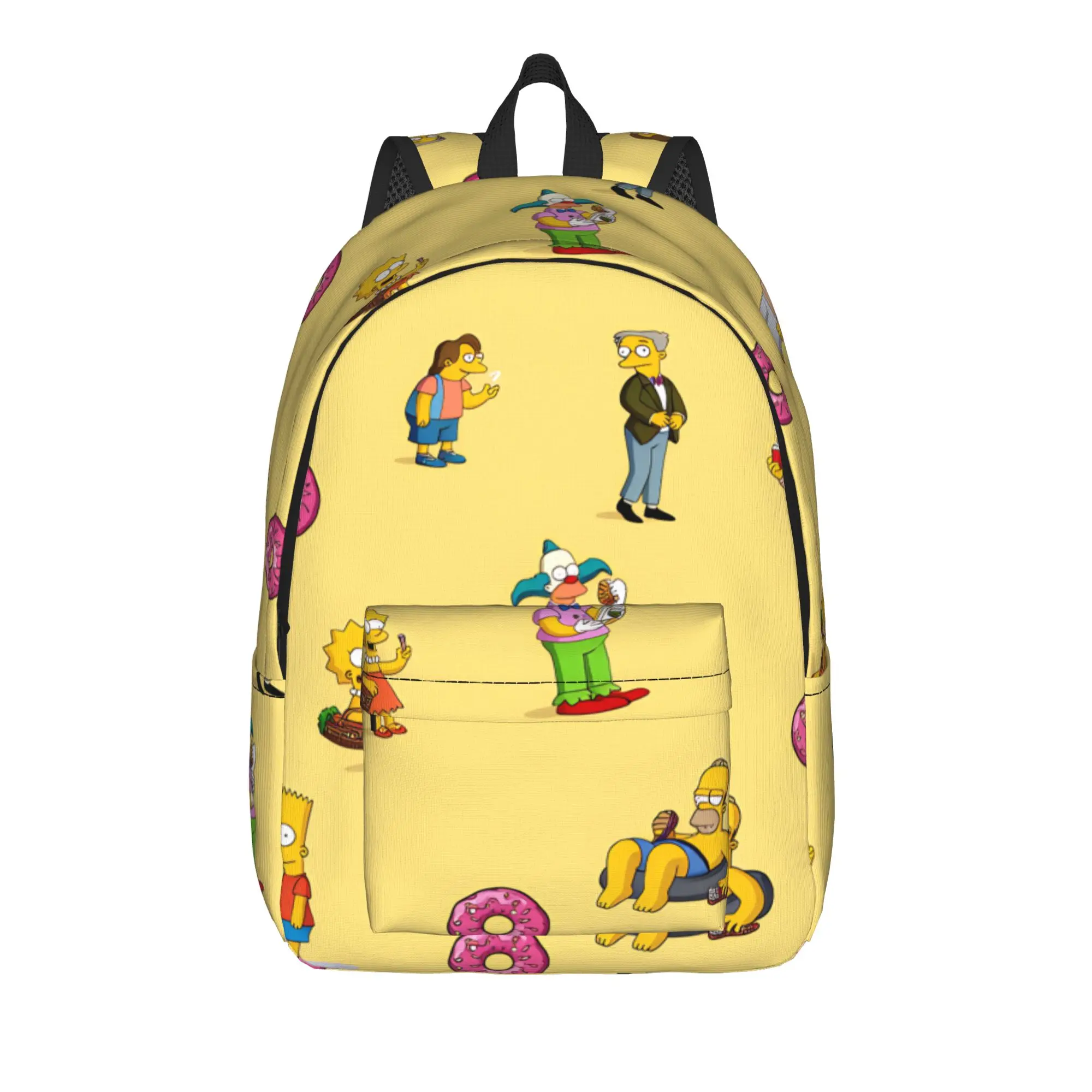 S-Simpsons Happy Family Scene Backpack  Cycling Backpacks Girl Designer Lightweight School Bags Casual Rucksack