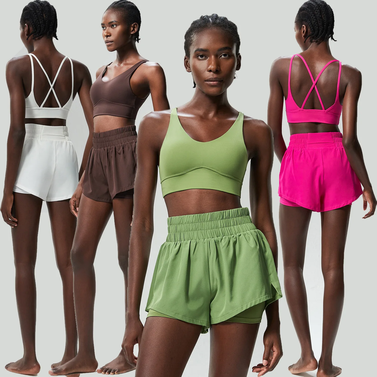 

Running, exercise, yoga and fitness suit set for women, quick drying, large size, aerobics, tennis and badminton two-piece set