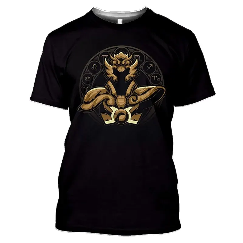 Sommer Saint Seiya Anime 3D-Druck T-Shirts für Männer und Frauen Lässige Mode Übergroße Kurzarm-T-Shirts Herren-Oberteile Männerkleidung – Detail 18