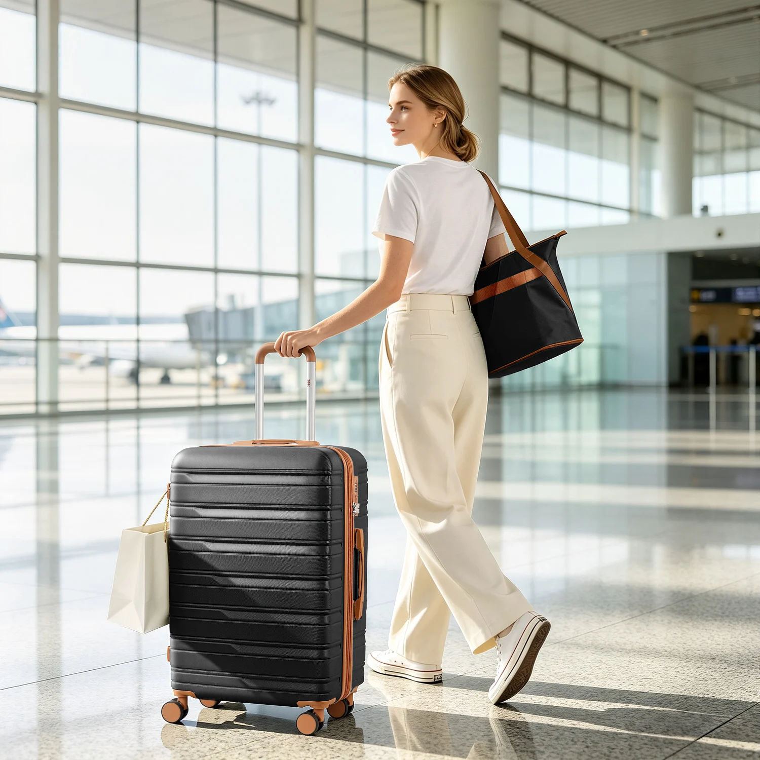 5 Parçalı Sert Valiz Seti, Dön - Toiletry Bag Tsa incelemesi ve fiyatı
