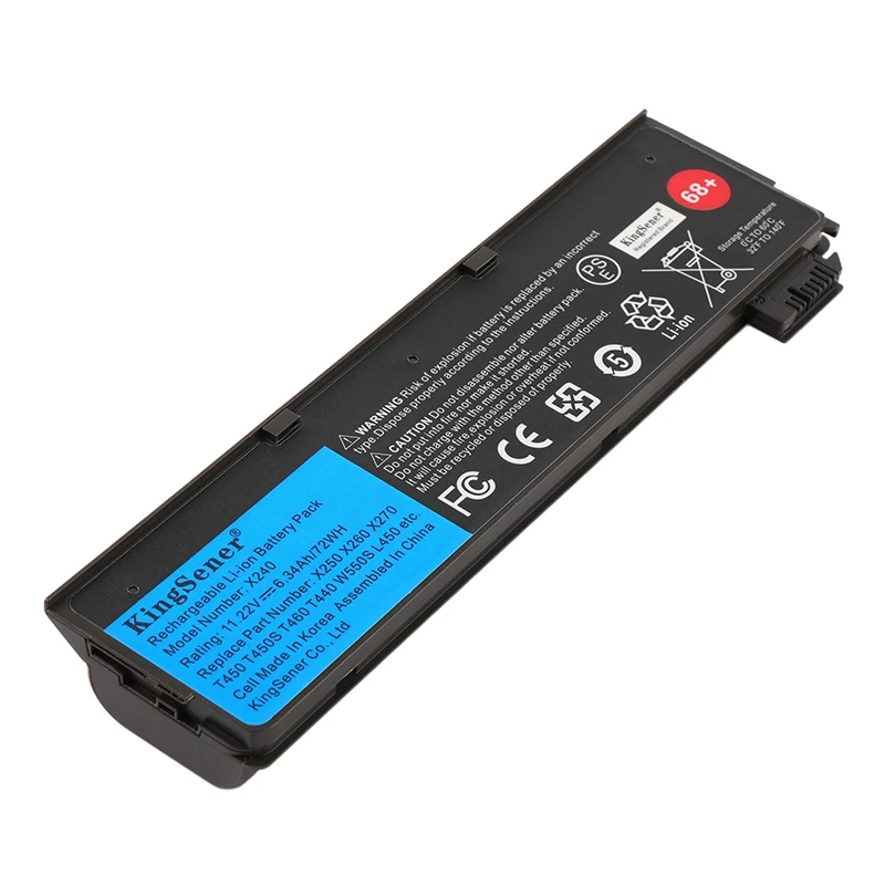 KingSener Laptop-Akku für Lenovo Thinkpad X270 X260 X240 X240S X250 T450 T470P T440S K2450 W550S 45N1136 45N1738 68+