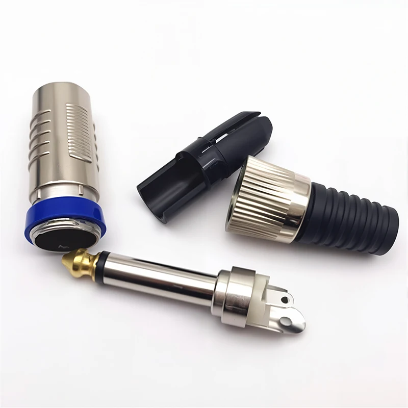 مقبس صوت ستيريو أحادي 2/3 قطب 6.35 ملم قابس ميكروفون لأنظمة KTV وPA