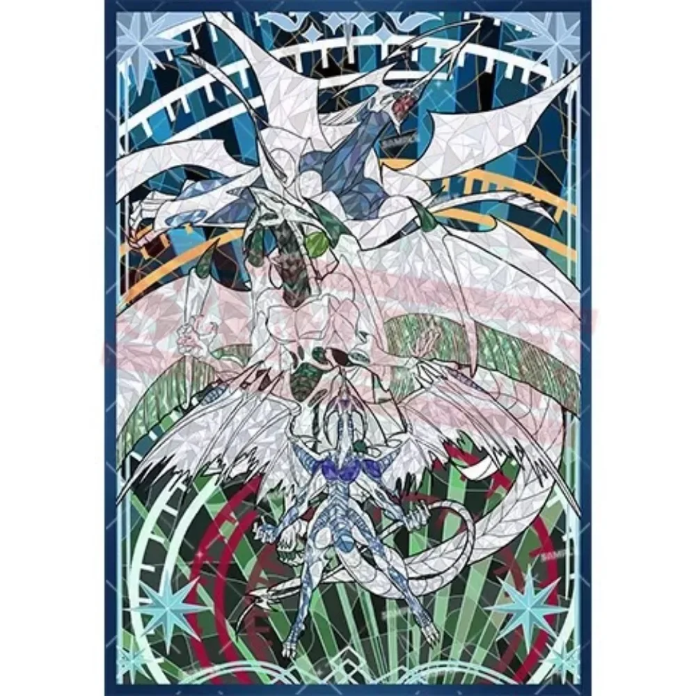 

63Х90мм 50шт/набор Ю-Ги-О! Stardust Dragon Card Sleeve Color Flash Аниме Мультфильм Периферийные игры Коллекция Праздничный подарок Игрушка