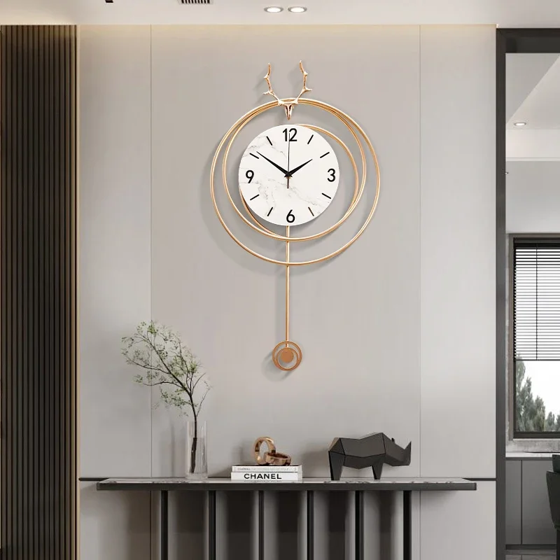 Modern Custom Minimalist Wall Clock Living Room Creativity Modern Fashion Minimalist Design Clock Elegant Atmosphere Watch Wall