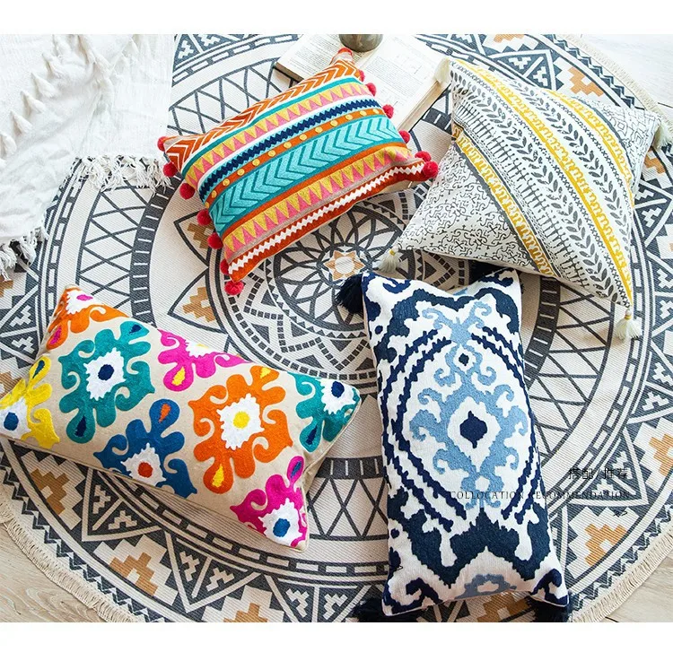 Bohemian Kissenbezug Wohnzimmer Sofa Kissenbezug Mode dekorative Home Decor Baumwolle Kissenbezug Kissen anpassbar – Detail 12