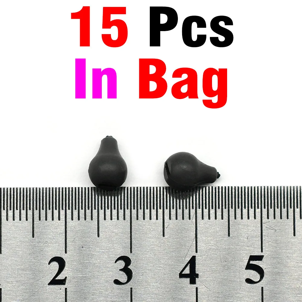 Topranc 10Pcs/15Pcs Wolfram Chod Perlen Linie Sinker Terminal Tackle Für Karpfen Rig Angeln Zubehör Boden angeln