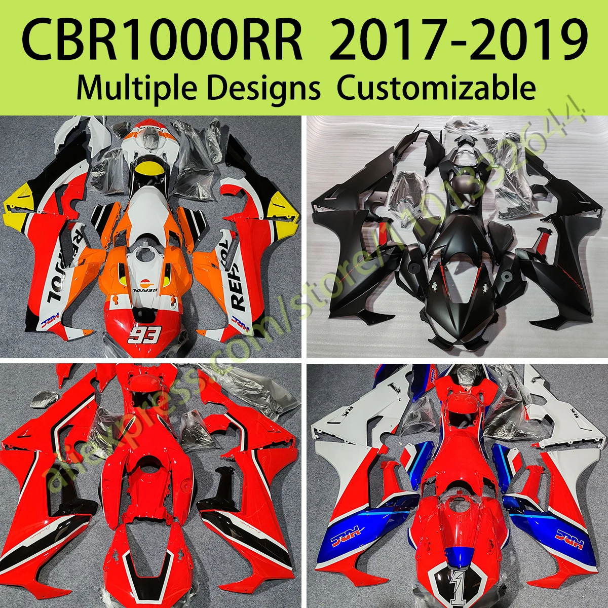 Quality Fairing Kit for Honda CBR1000RR 2017 2018 2019 Motorcycle Fairing Set Bodywork Panel Parts Fit CBR 1000RR 17 18 19