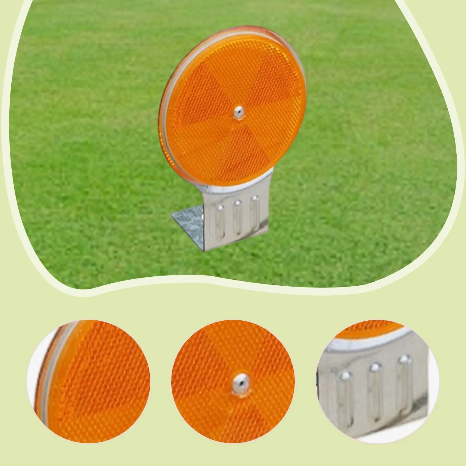 Marcador de entrada de automóveis sinal reflexivo refletor de entrada de garagem fácil instalação sinal redondo marcador de estrada para estacionamento de tráfego