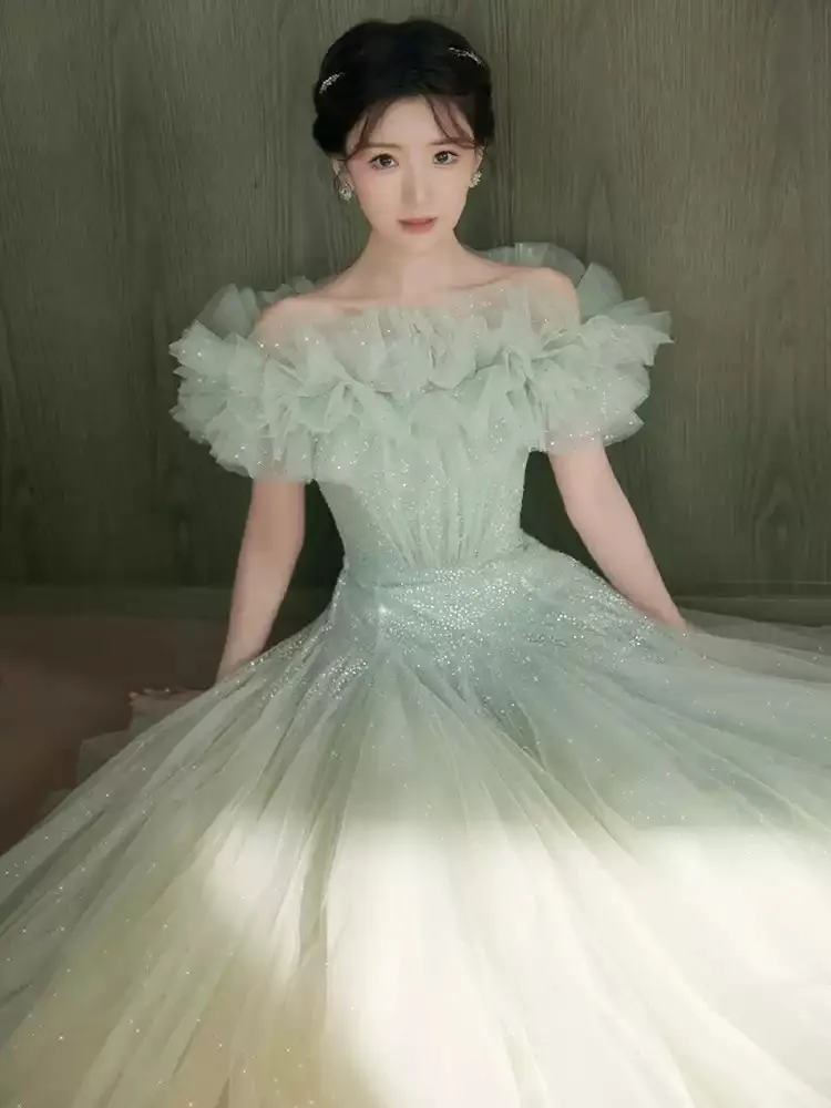 Green Evening Dress… - image