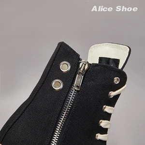 حذاء رياضي ريكس كاجوال عالي للرجال والنساء ، حذاء كاحل أسود ، جلد مصمم ، سحاب ريكس ، أربطة فاخرة ، حذاء مسطح ، جودة أعلى 12 مبيعا سترة ريك غرايمز - No2