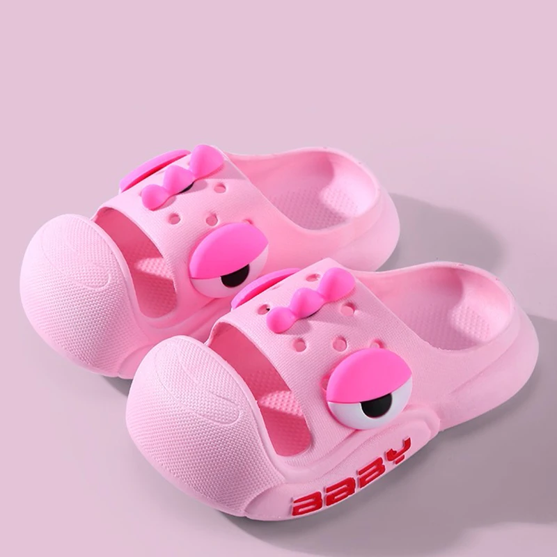 Summer Children Slippers Kids Little Monster Design Indoor Home Shoes Outdoor Sandals Comfortable Slippers Boys Girls Flip Flops