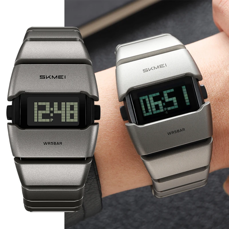 SKMEI Waterproof Outdoor Sports Watches for Men Fashion Multifunction Alarm Chrono LED Digital Wristwatches Simple Style view 4