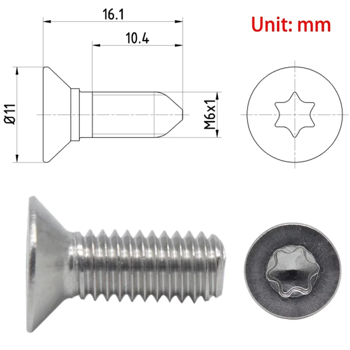 4Pcs Brake Disc Retaining Screws Countersunk Bolt For Golf 4 Passat B5 Polo 6R Touran 1T Octavia 1Z Fabia 6Y N10648301 N10112603