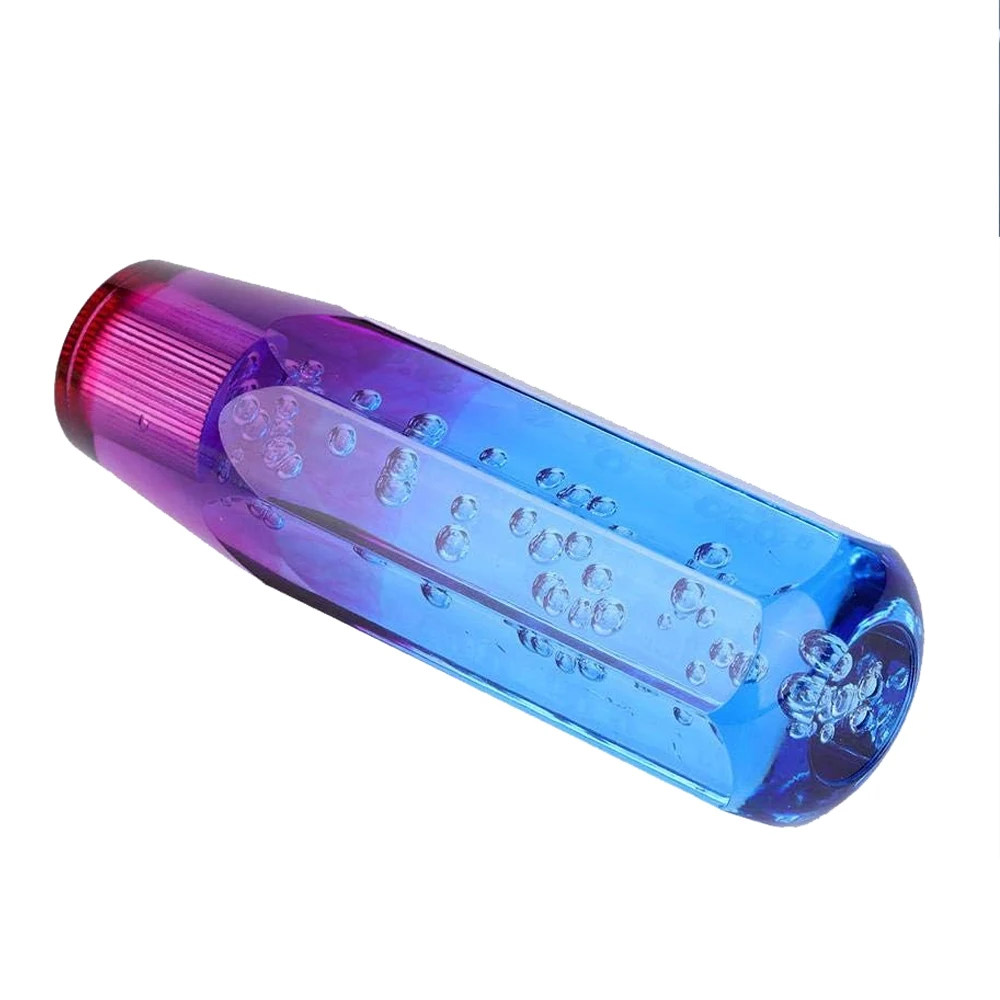 Knob Stick Crystal Transparent Bubble Purple Blue Throw Gear Shifter 10/25CM Manual Transparent Gear Knob Stick Transmission