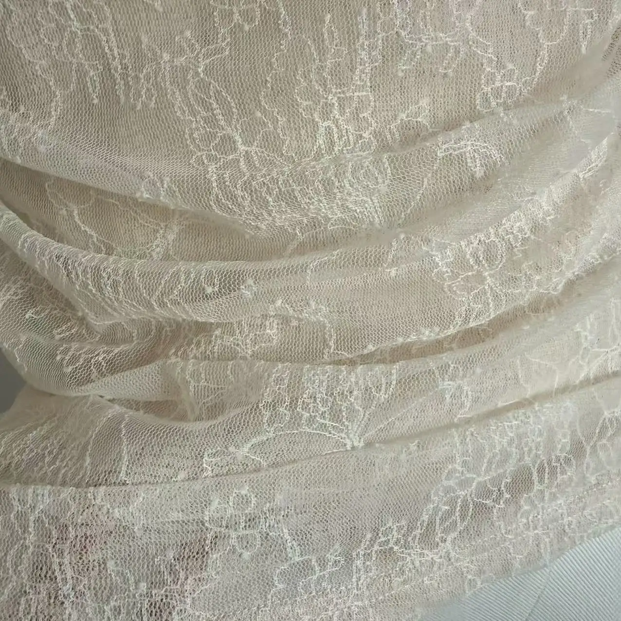Spring 2026 Original Design Lace Pure Desire Slim Fit Light Pink Long Sleeve Women's Top Base Layer Sexy Style Gathered Neck
