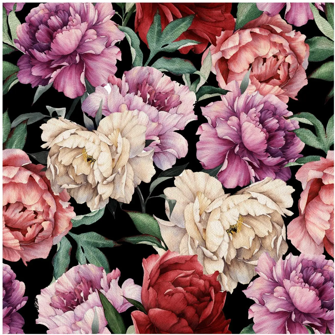 

Floral Bloom Self Adhesive Wallpaper Vinyl Removable DIY Peel and Stick Contact Paper Pink Peony Rose Flower Wall Paper Stickers