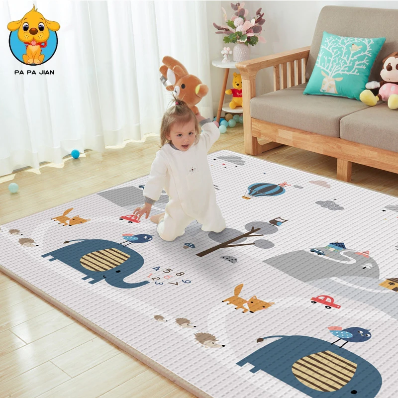 

Детский обучающий коврик для занятий спортом, раскладной двусторонний узор, детский игровой коврик XPE, защита для детей, нескользящий ковер для занятий