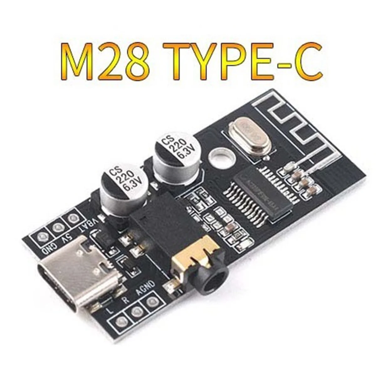 5PCS MH-M28 Wireless Bluetooth Audio Receiver Board Module HIFI DIY Amplifier Board Bluetooth 4.2 HIFI DIY Module,A