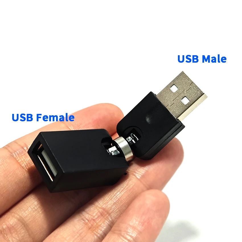 Rotating and Swivel Twist USB Male to Female 360 Degree Rotation Angle Extension Adapter Converter Extension Head Type A