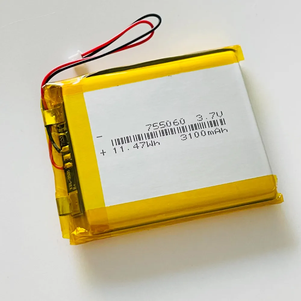 3.7V 3100mAh 755060 Li-Ploymer Battery for ANBERNIC RG353V RG353VS RG406H RG 406H RG353M RG40XX H RG40XXH Handheld Game Console