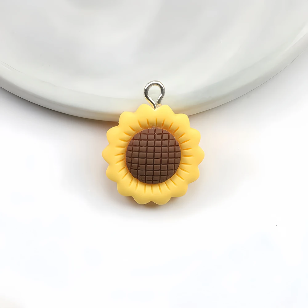 10 Stück Blumen-Harz-Charms, Avocado-Kaktus-Pilz für DIY-Ohrringe, Armbänder, Halsketten, Schlüsselanhänger, Anhänger, Schmuckherstellung – Detail 7