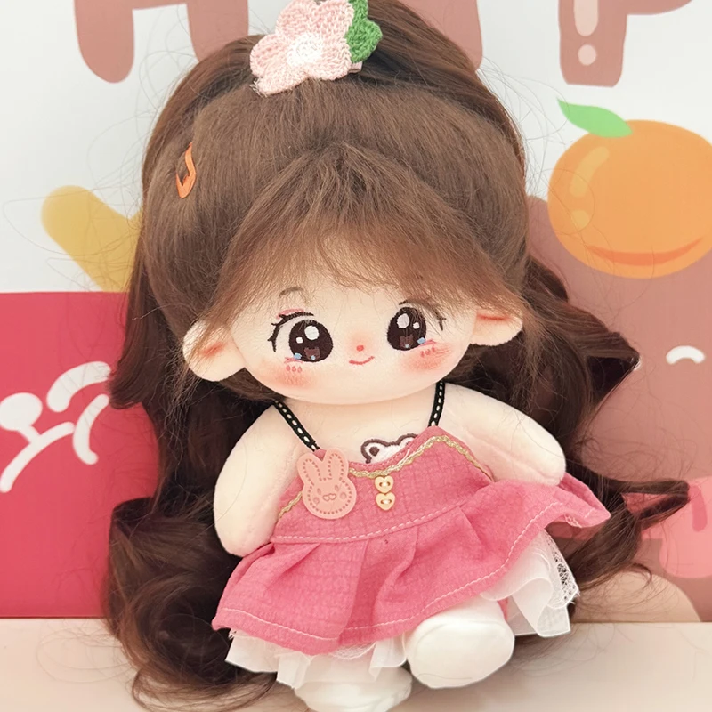 20cm Idol Doll Plush Cotton Star Dolls Kawaii Stuffed Baby Plushies bear overalls No Attributes Dolls Toys Kids Collection Gift